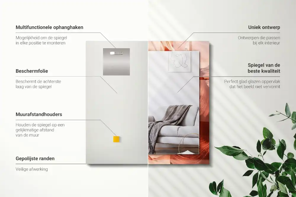 Dekorativ spegel med tryck Desert Canyon Rocks