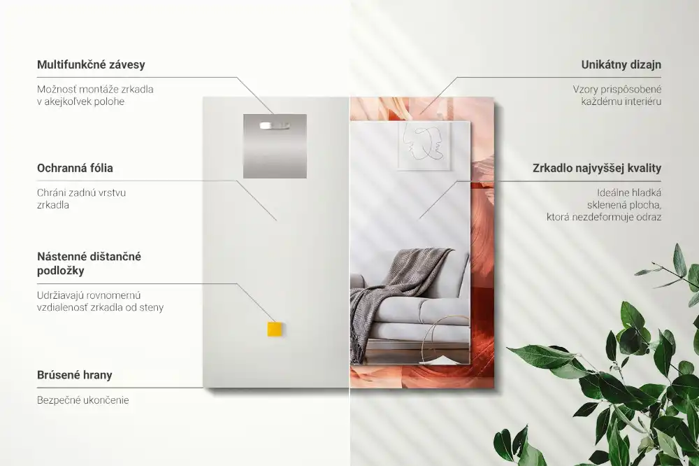 Dekorativ spegel med tryck Desert Canyon Rocks