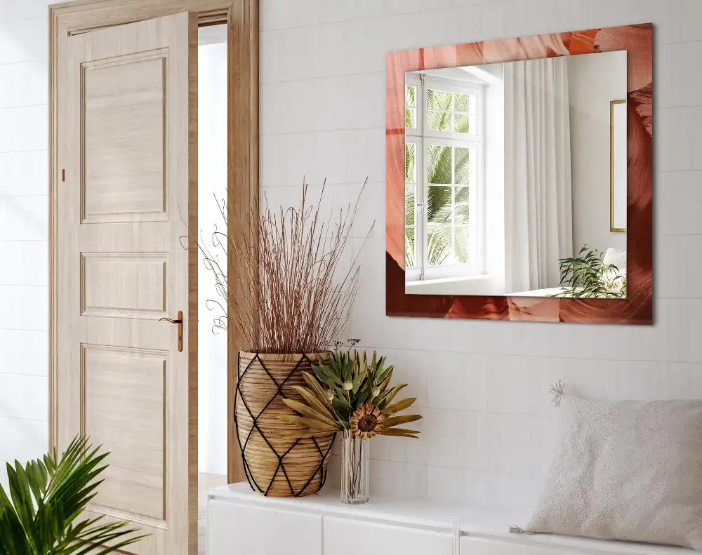 Dekorativ spegel med tryck Desert Canyon Rocks