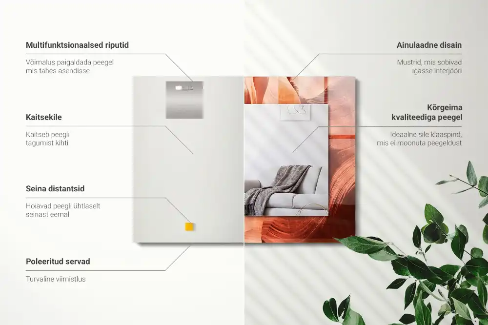 Dekorativ spegel med tryck Desert Canyon Rocks