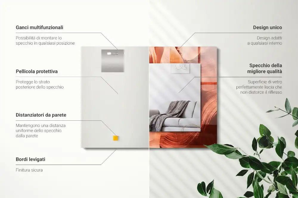 Dekorativ spegel med tryck Desert Canyon Rocks