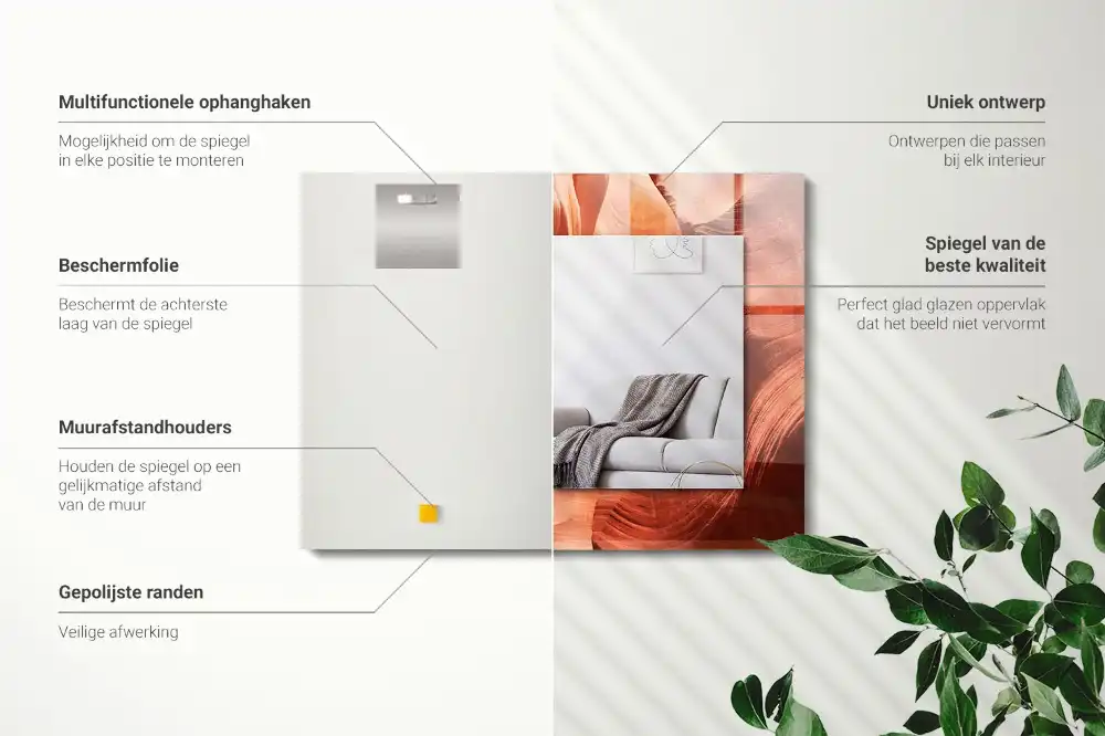 Dekorativ spegel med tryck Desert Canyon Rocks