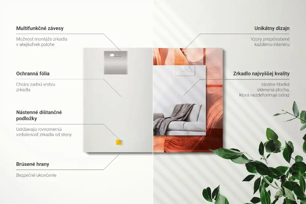 Dekorativ spegel med tryck Desert Canyon Rocks