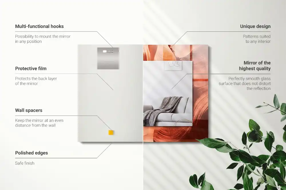 Dekorativ spegel med tryck Desert Canyon Rocks