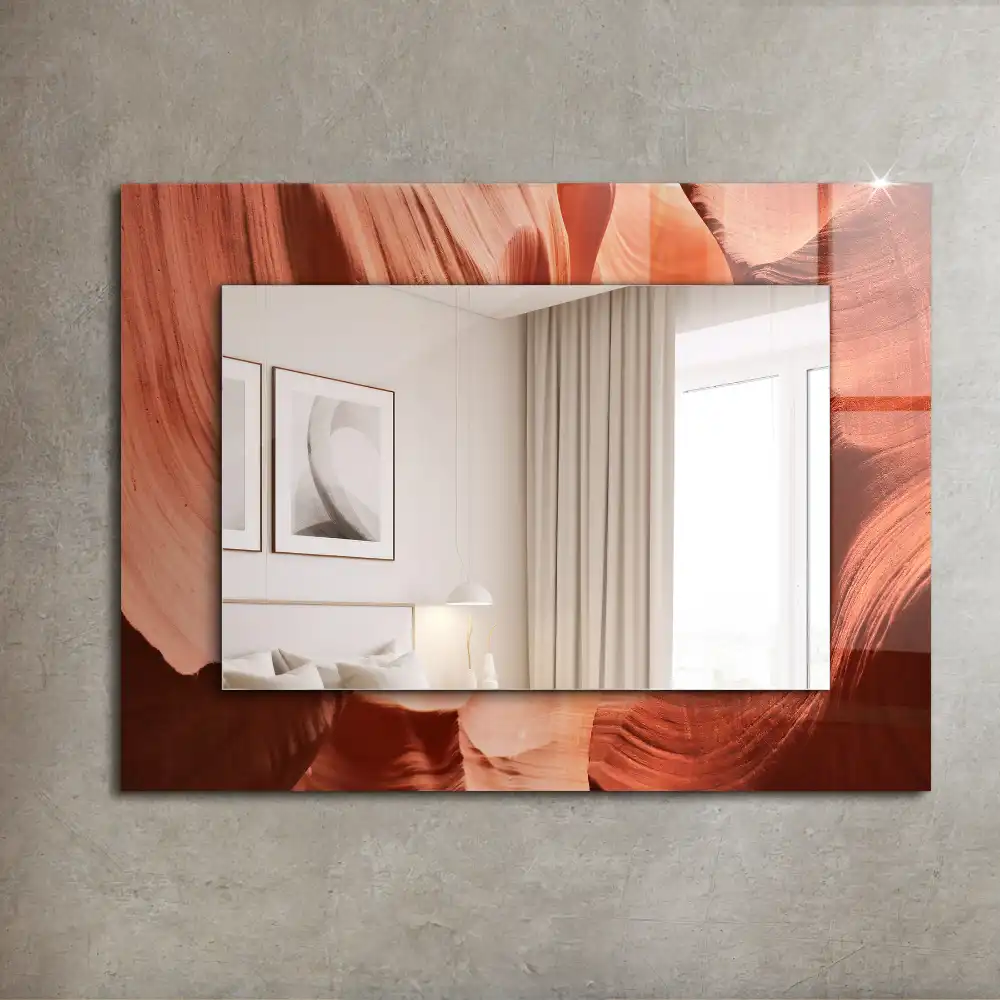 Dekorativ spegel med tryck Desert Canyon Rocks