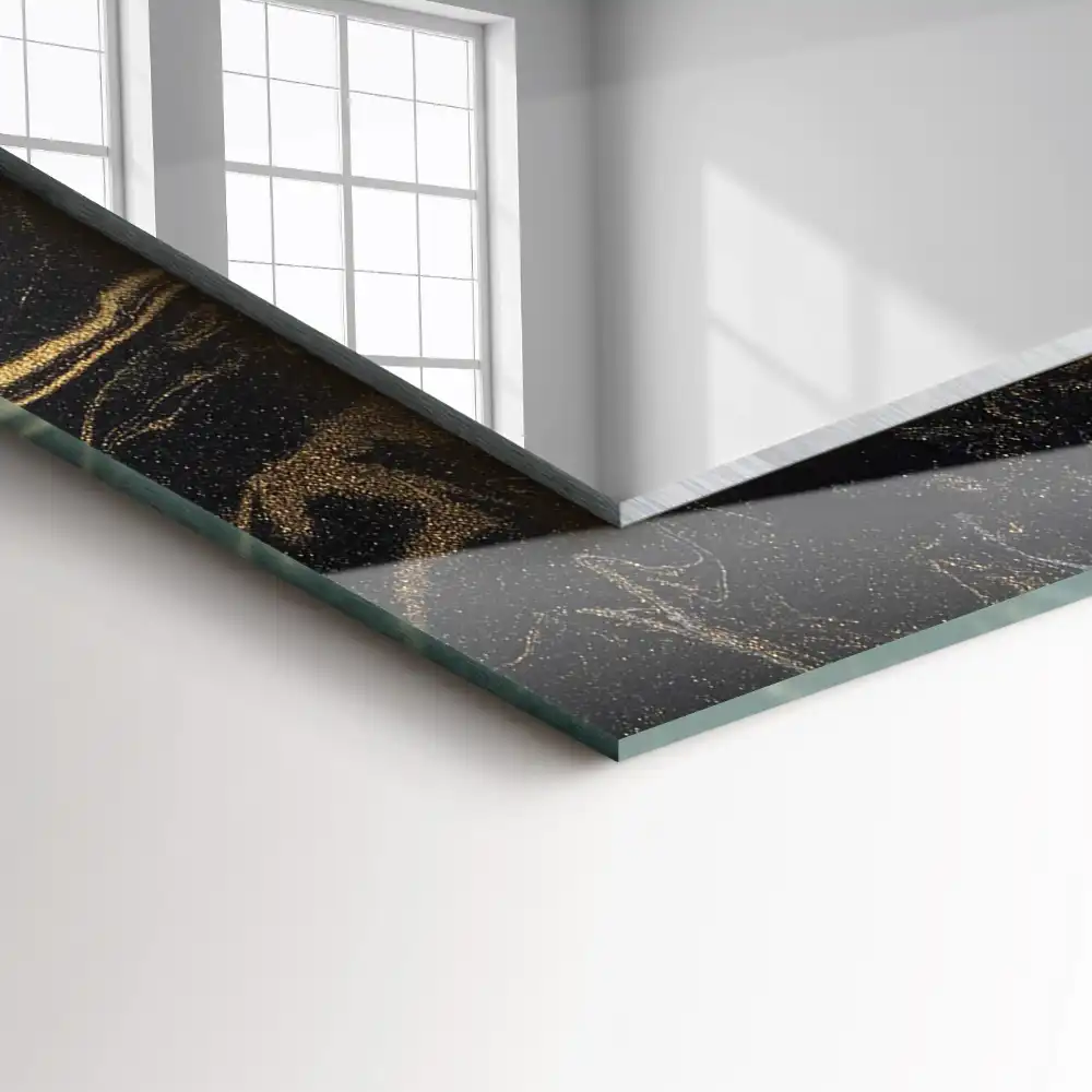 Rektangulär spegel med tryck Abstrakt marmormönster