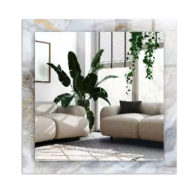 Dekorativ spegel med tryck Marmor mönster textur