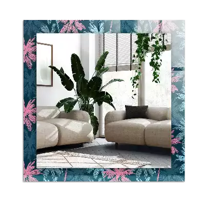 Dekorativ spegel med tryck Färgglada palmträd mönster