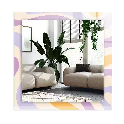 Dekorativ spegel med tryck Abstrakta färgglada mönster