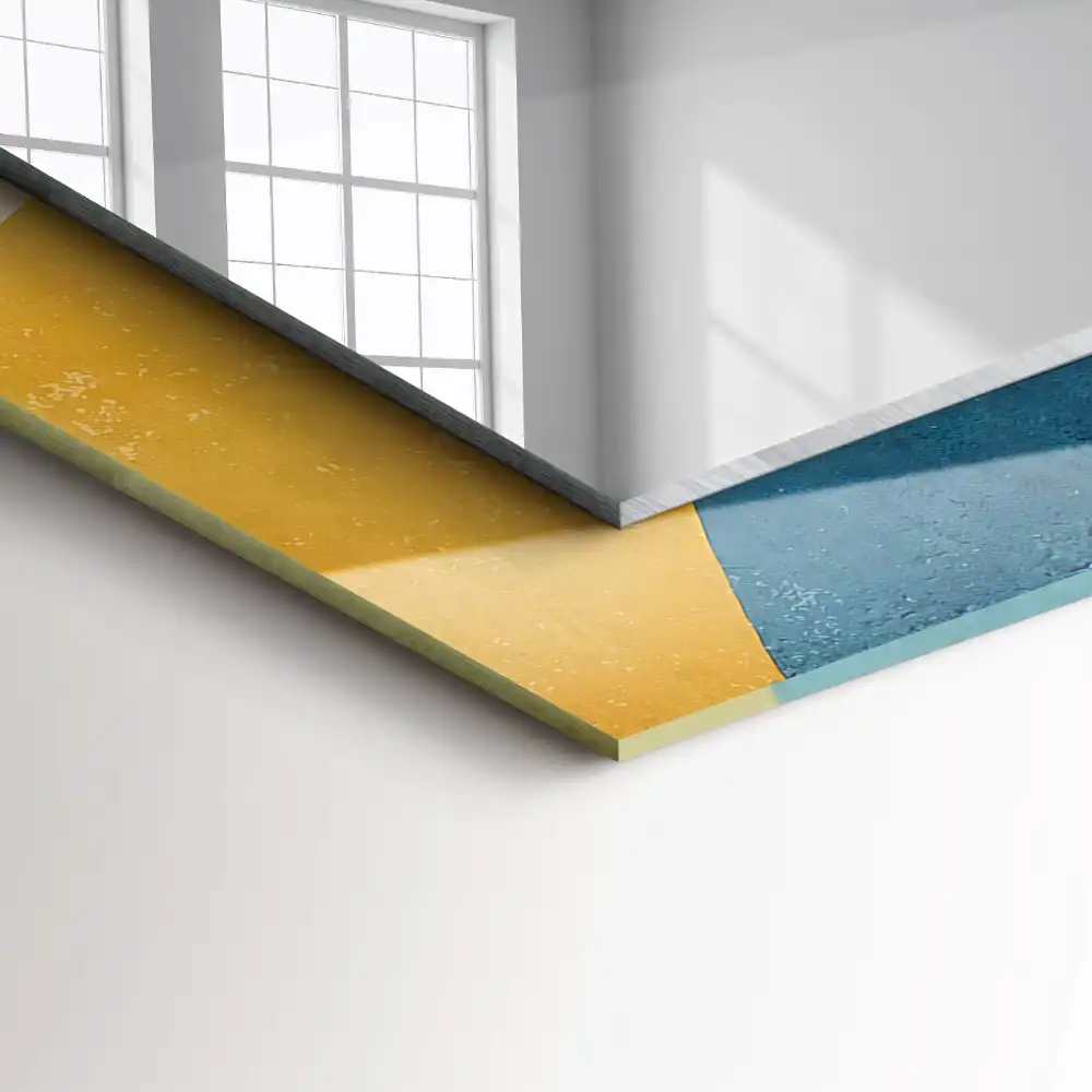 Rektangulär spegel med tryck Abstrakta färgglada mönster