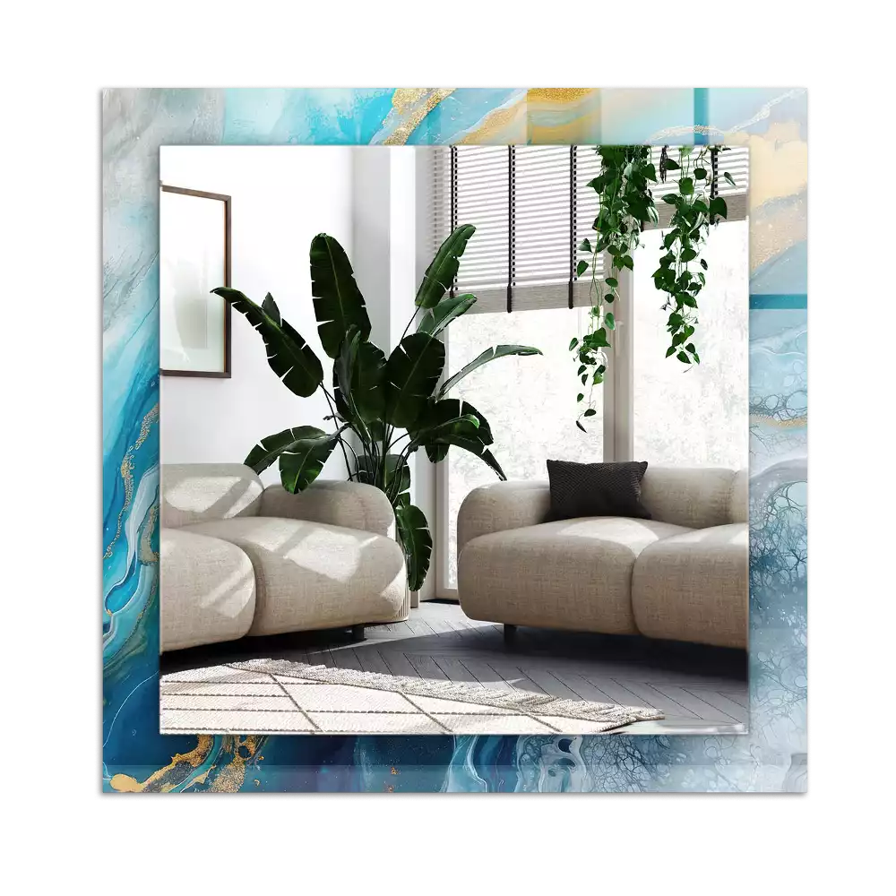 Dekorativ spegel med tryck Abstrakt marmorharts