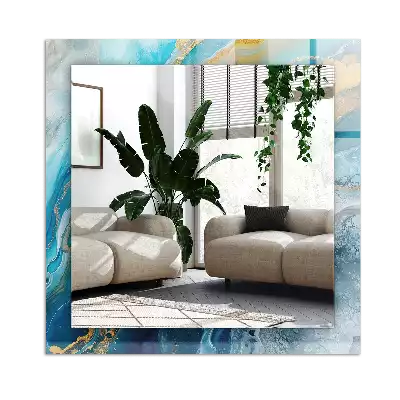 Dekorativ spegel med tryck Abstrakt marmorharts