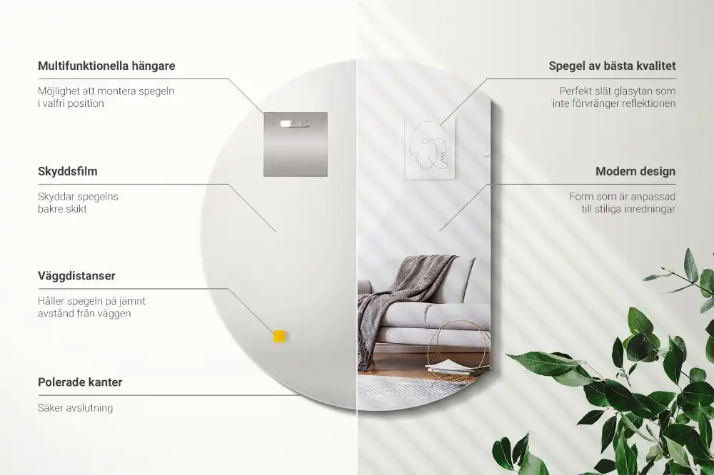 Halvmåne spegel original tillägg