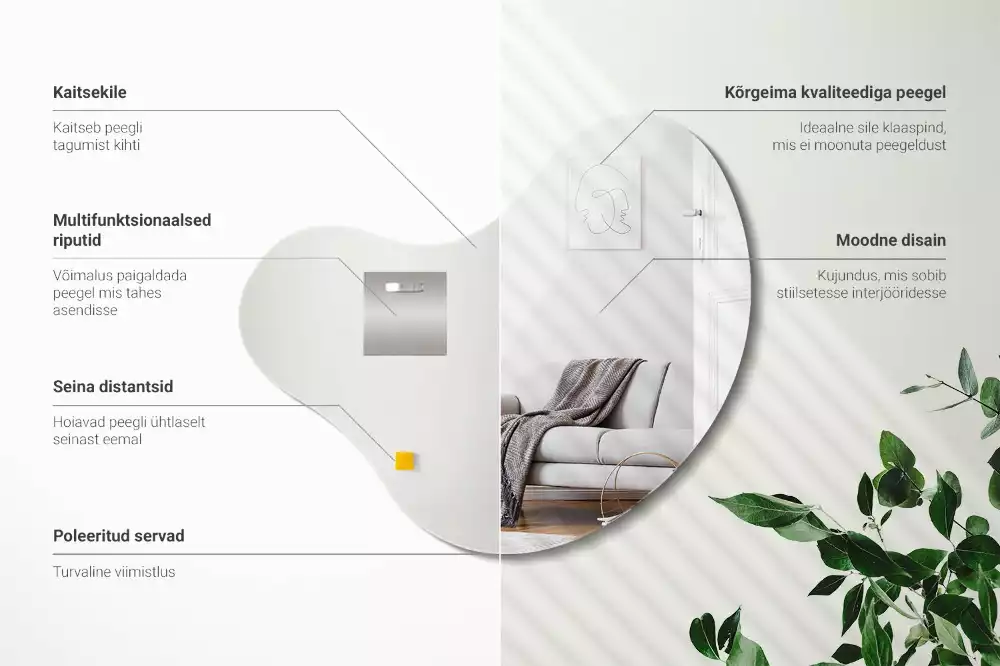 Spegel organisk form modern