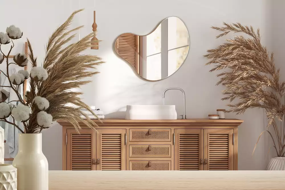 Spegel organisk form modern