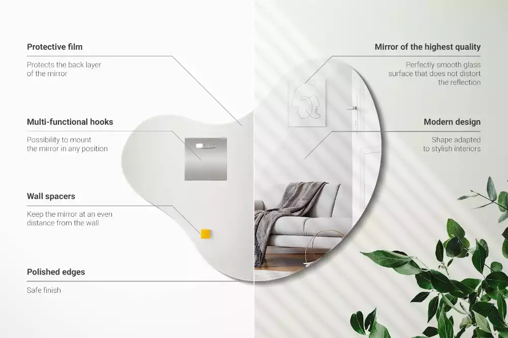 Spegel organisk form modern