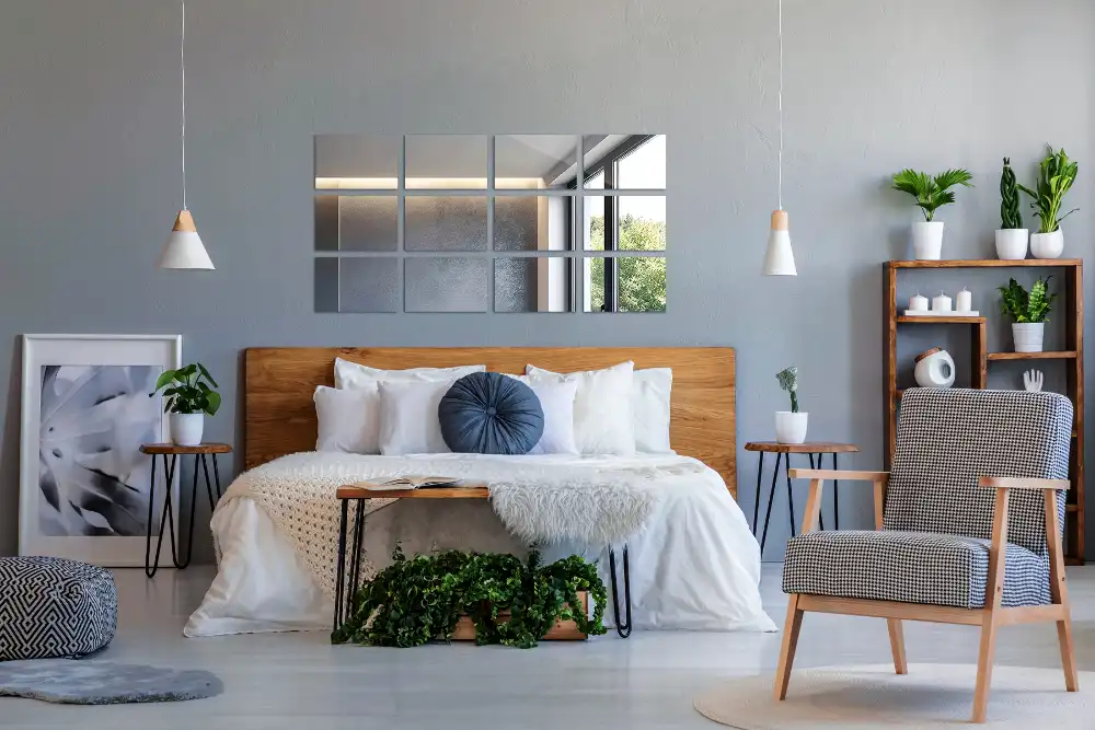 Rektangulära spegelplattor dekorativa