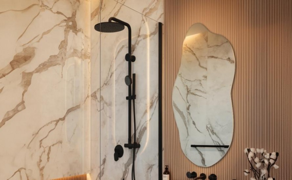 litet badrum med dusch